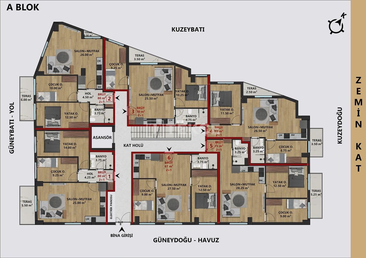 Attico a Antalya, Turchia, 105 m² - foto 8