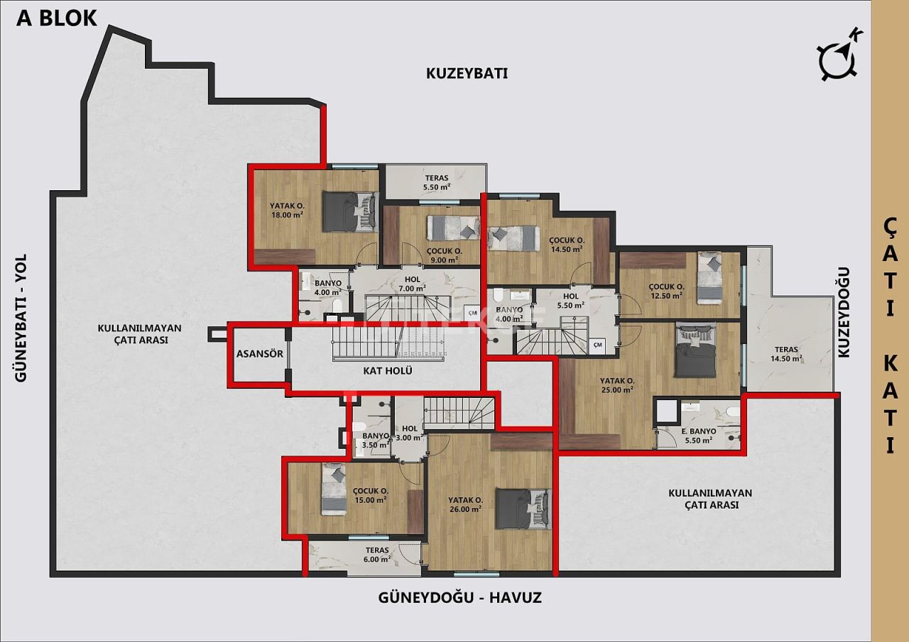 Attico a Antalya, Turchia, 105 m² - foto 12