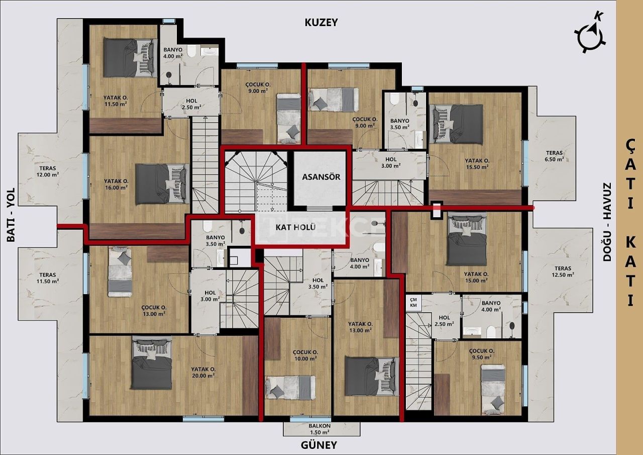 Penthouse in Antalya, Turkey, 130 m² - picture 14