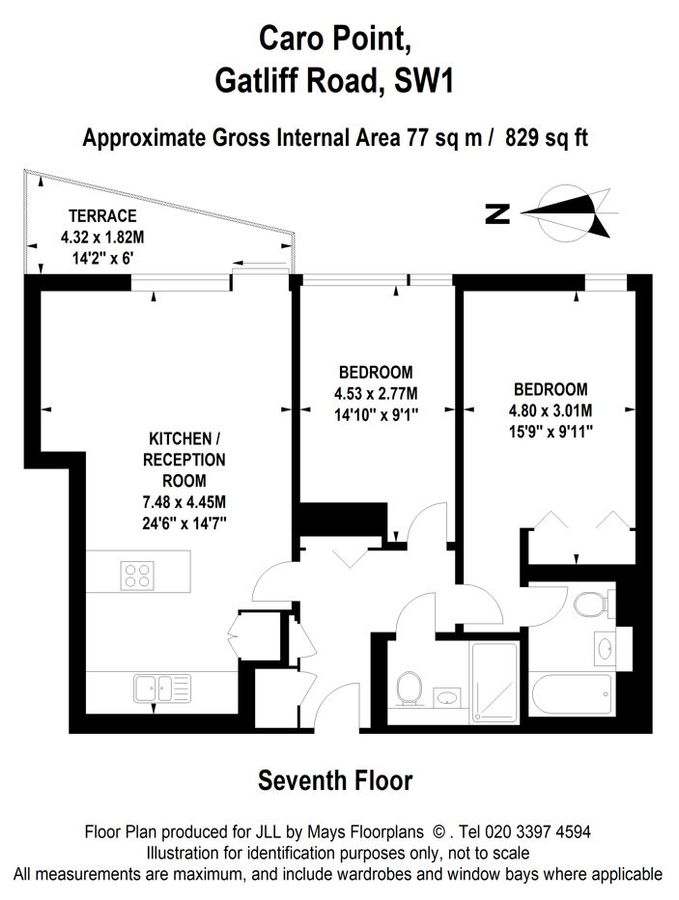 Wohnung in London, Großbritannien, 77 m² - Foto 12