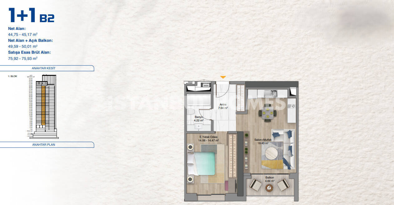 Appartamenti a Istanbul, Turchia, 90 m² - foto 14
