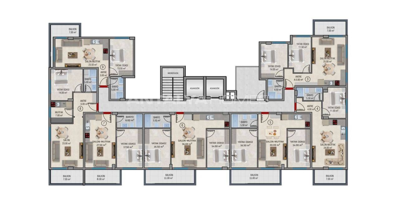 Apartment in Alanya, Turkey, 56 m² - picture 17