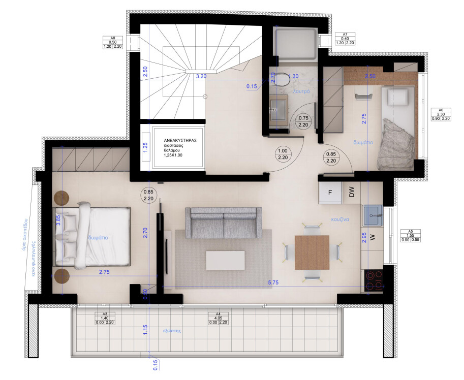 Flat in Thessaloniki, Greece, 69 m² - picture 4