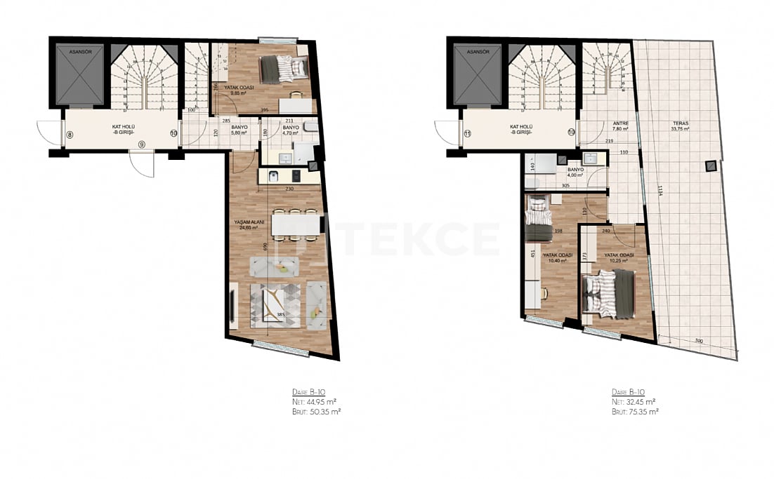 Penthouse in Istanbul, Türkei, 73 m² - Foto 4