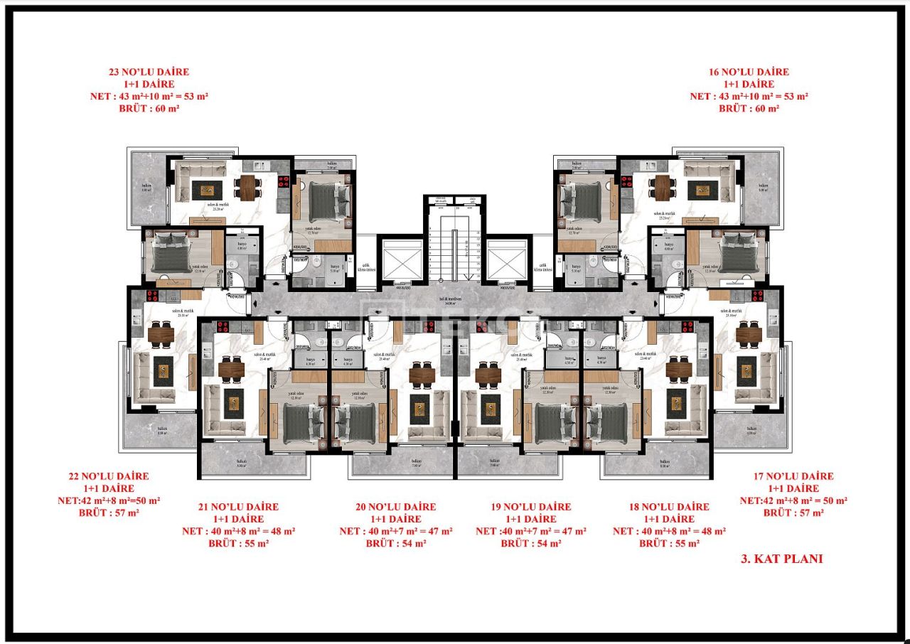 Apartamento en Alanya, Turquia, 57 m² - imagen 12