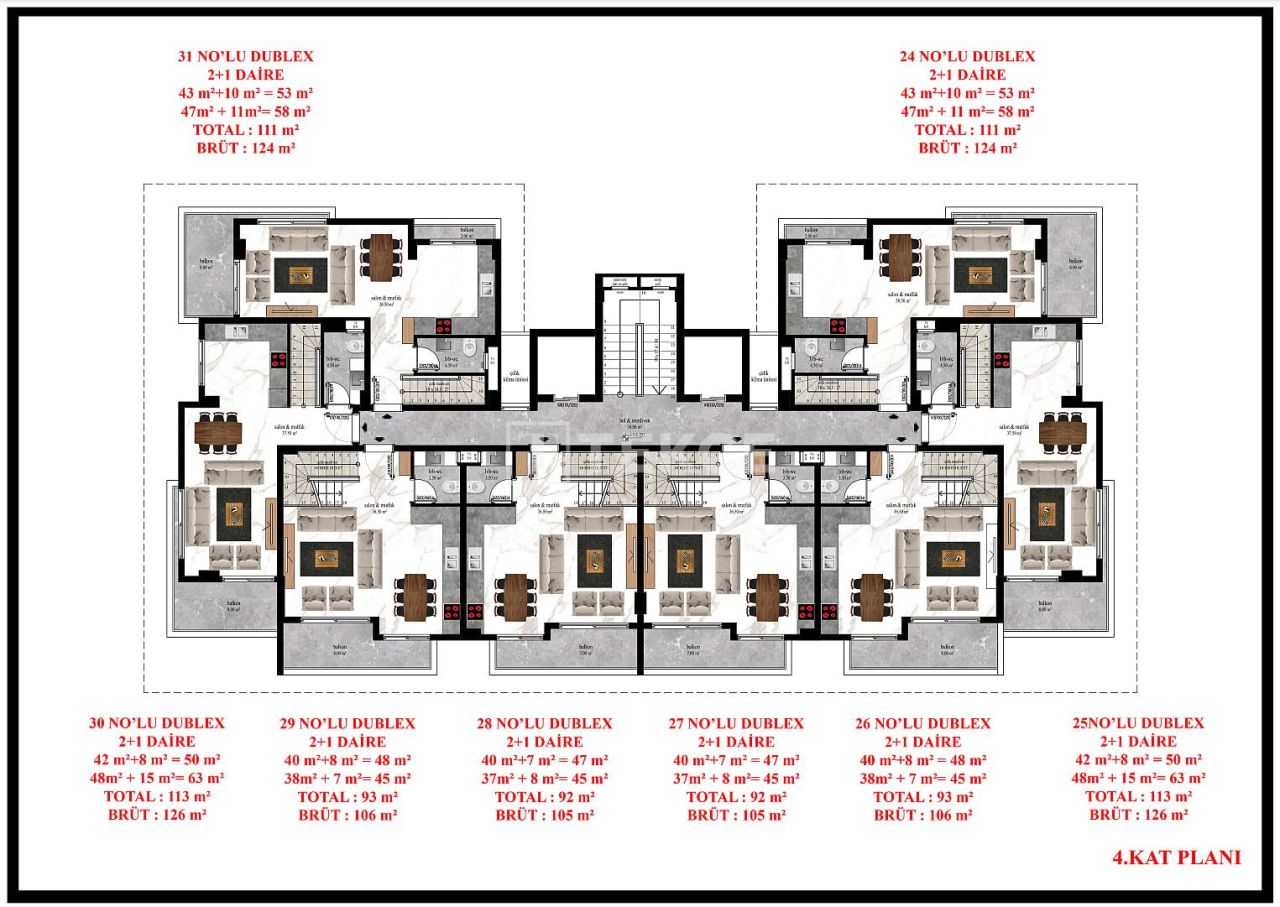 Ático en Alanya, Turquia, 124 m² - imagen 13