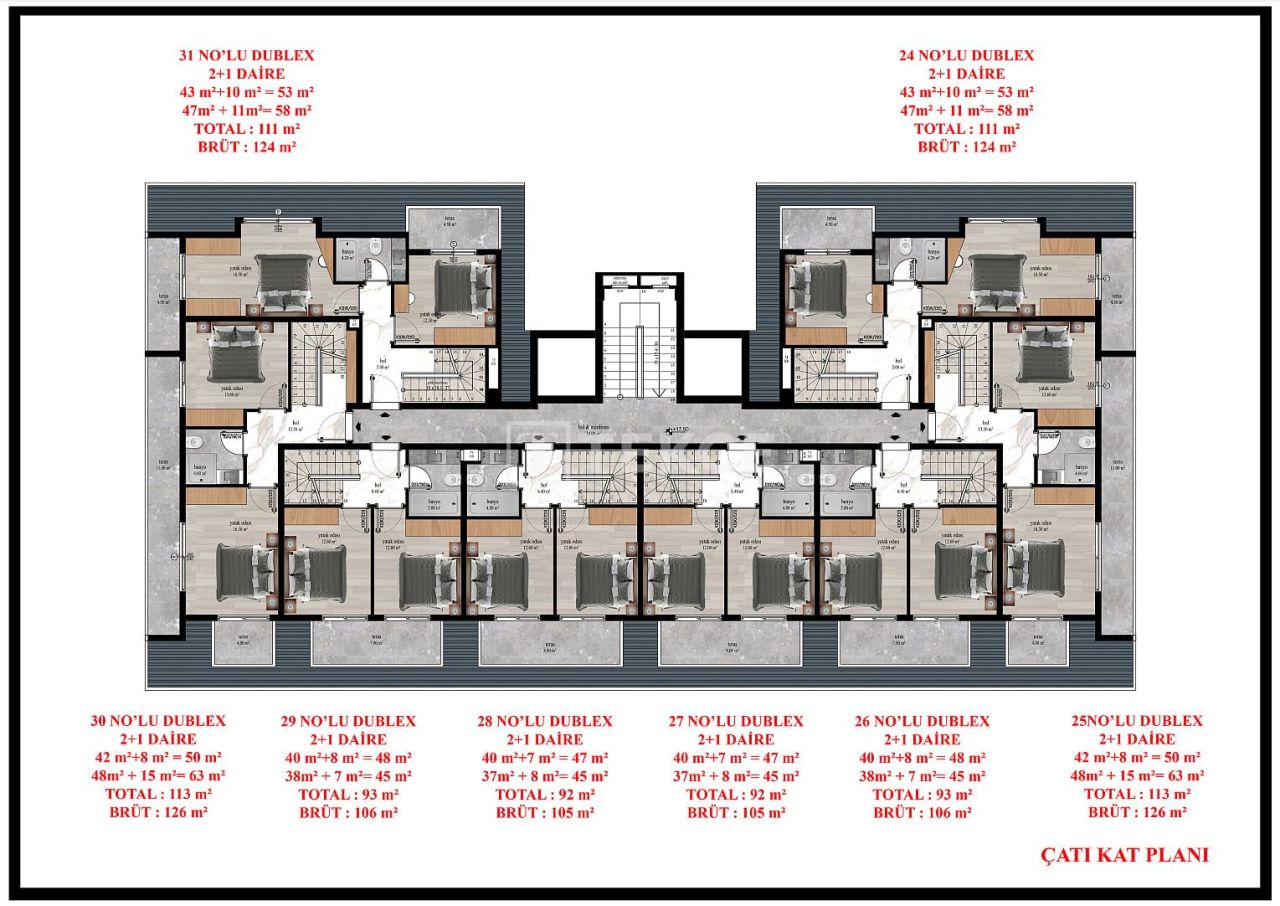 Ático en Alanya, Turquia, 124 m² - imagen 15
