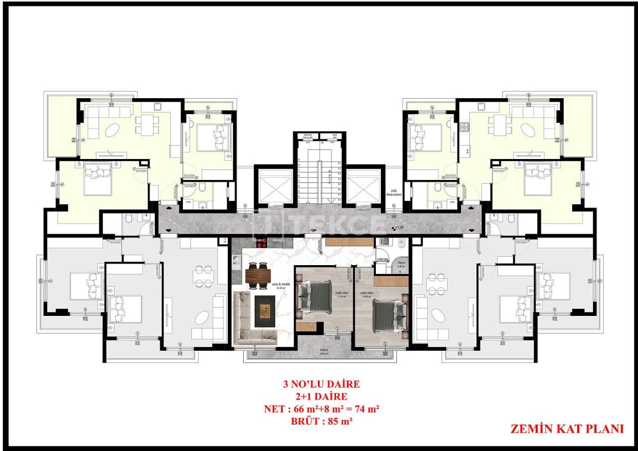 Ático en Alanya, Turquia, 124 m² - imagen 16