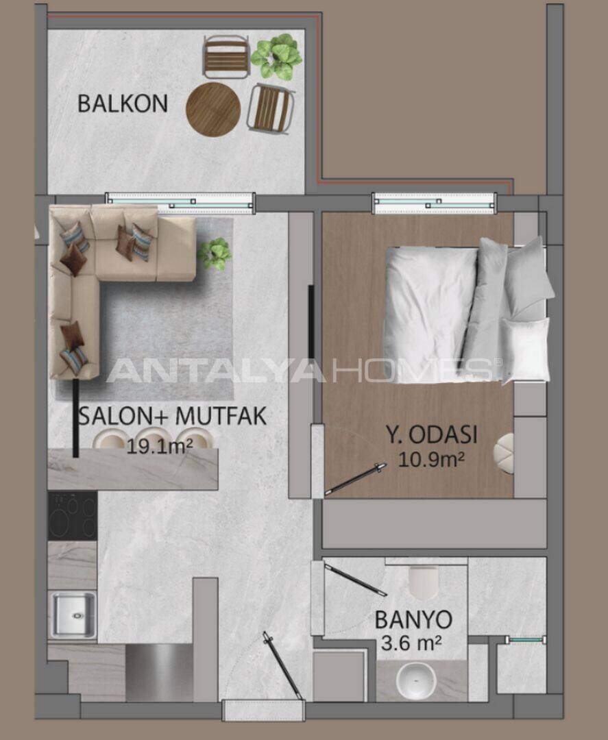 Apartment in Antalya, Turkey, 59 m² - picture 18
