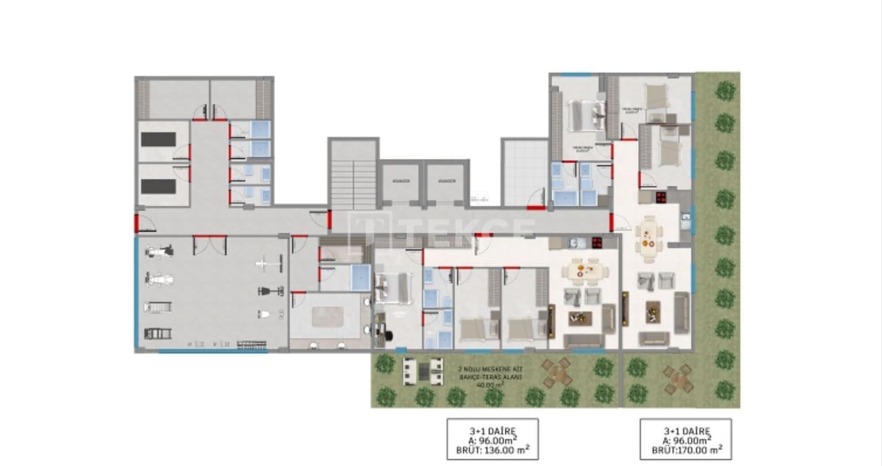 Appartamenti a Alanya, Turchia, 136 m² - foto 16