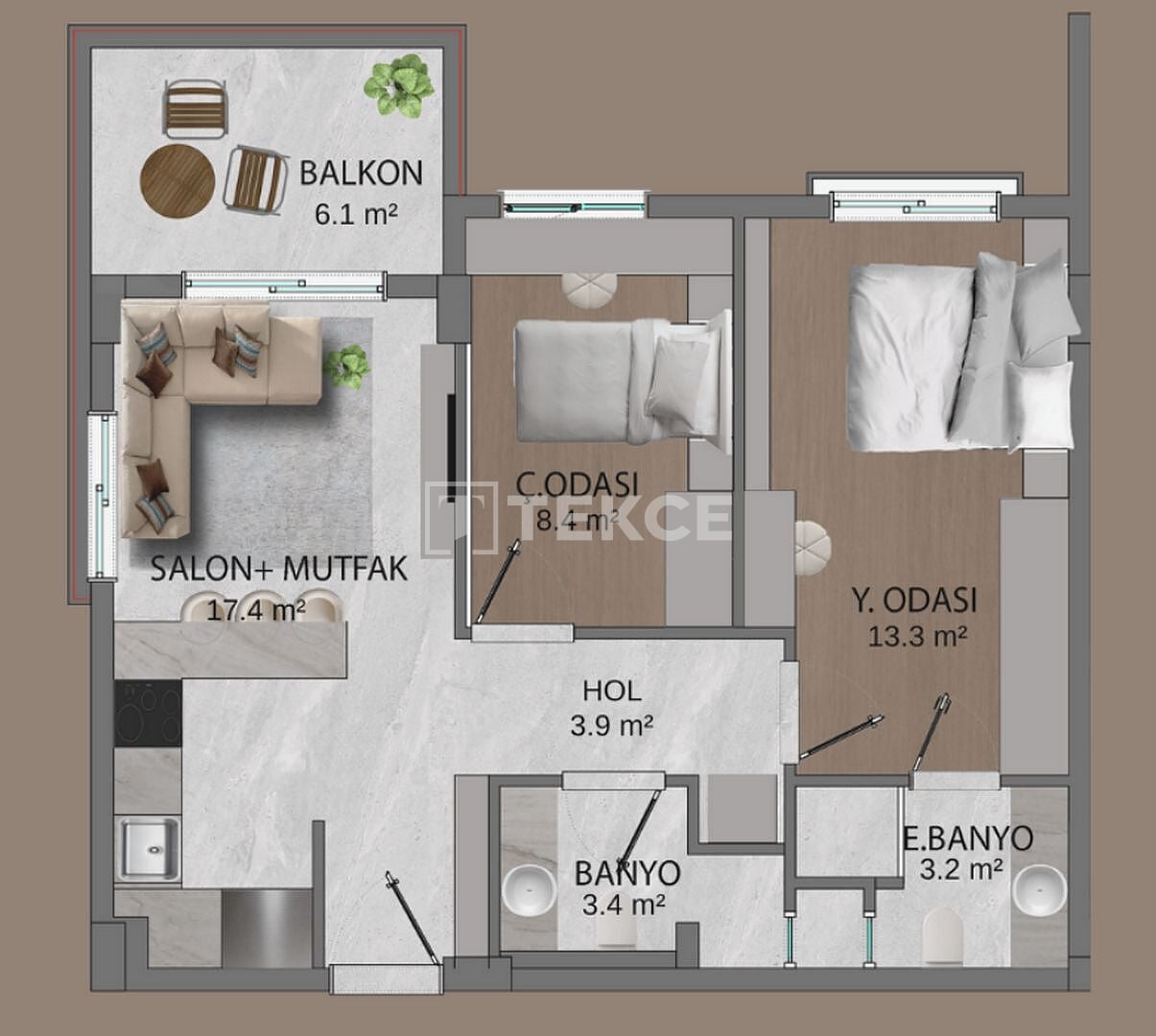 Appartamenti a Antalya, Turchia, 80 m² - foto 18