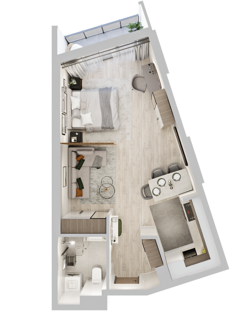 Wohnung in Batumi, Georgien, 44.3 m² - Foto 3