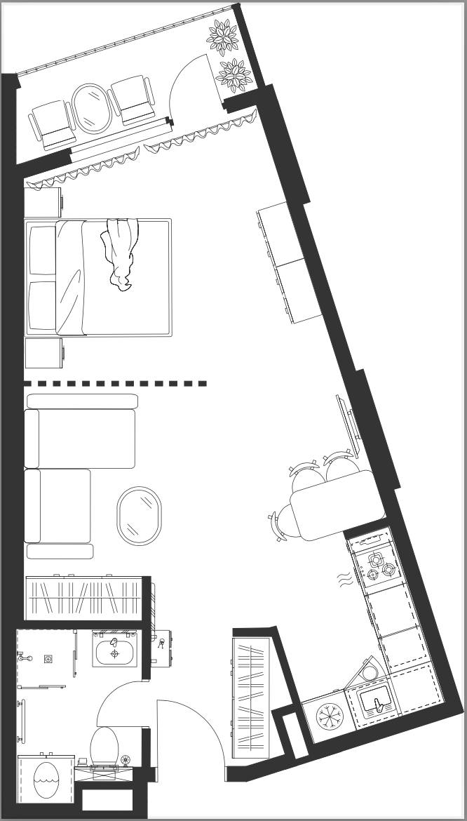 Wohnung in Batumi, Georgien, 44.3 m² - Foto 4