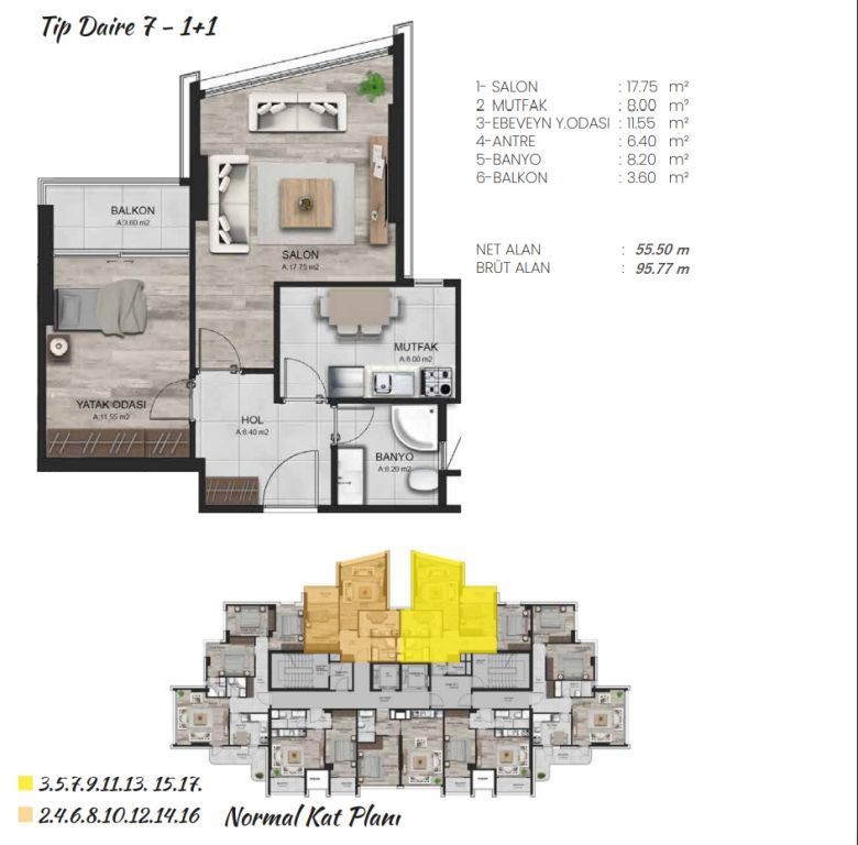 Wohnung in Istanbul, Türkei, 133 m² - Foto 18