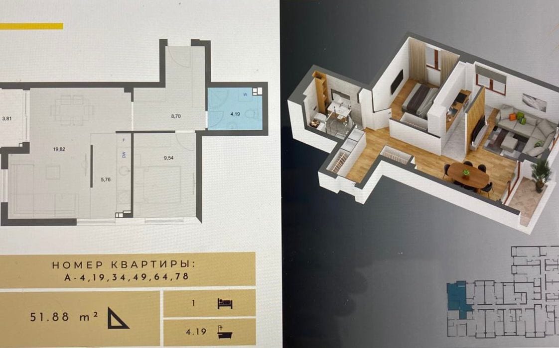 Piso en Budva, Montenegro, 51.88 m² - imagen 6