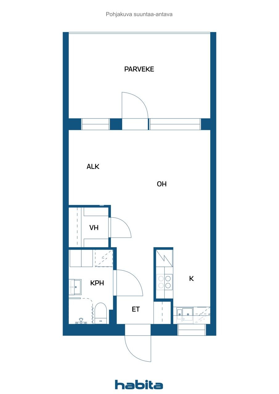 Flat in Tampere, Finland, 34 m² - picture 2