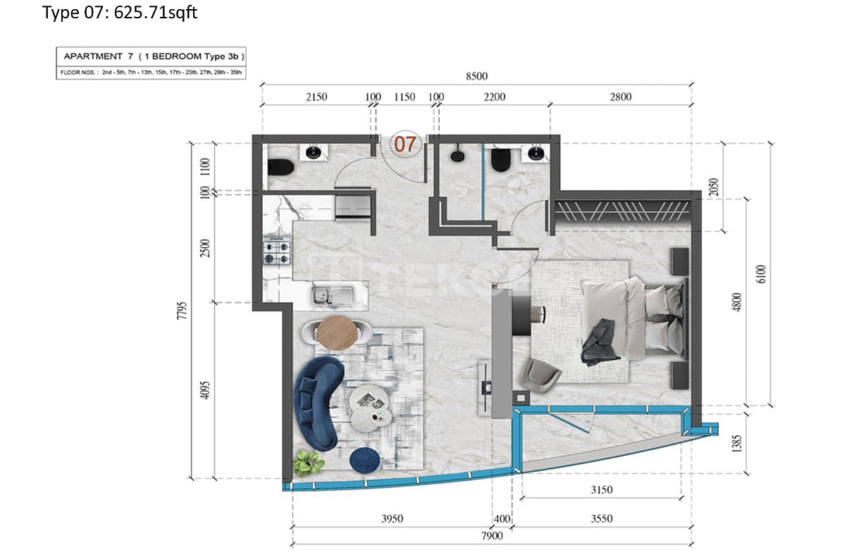Apartment Al Reem Island, VAE, 175 m² - Foto 12
