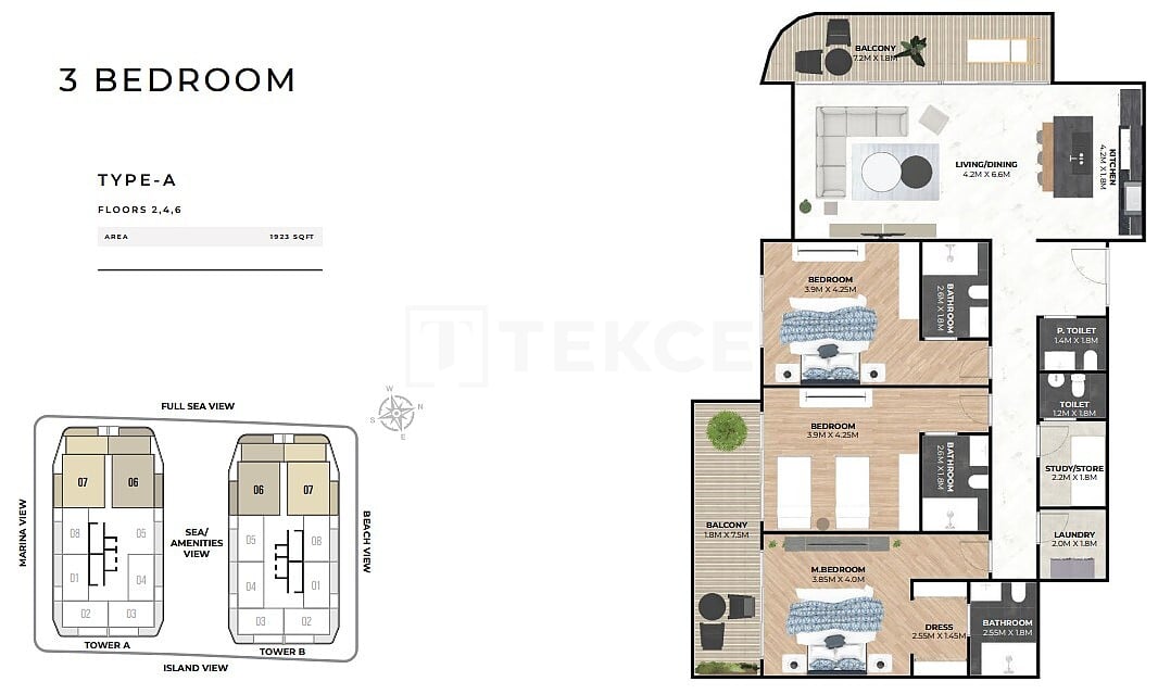 Apartamento en Dubái, EAU, 260 m² - imagen 17