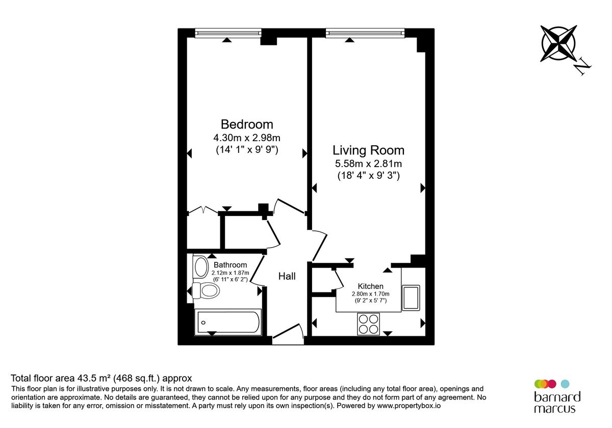 Wohnung in London, Großbritannien, 44 m² - Foto 9