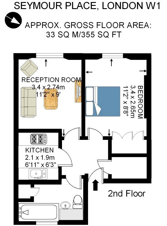 Wohnung in London, Großbritannien, 33 m² - Foto 10