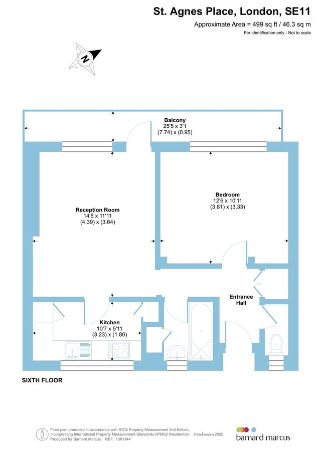 Wohnung in London, Großbritannien, 46 m² - Foto 15