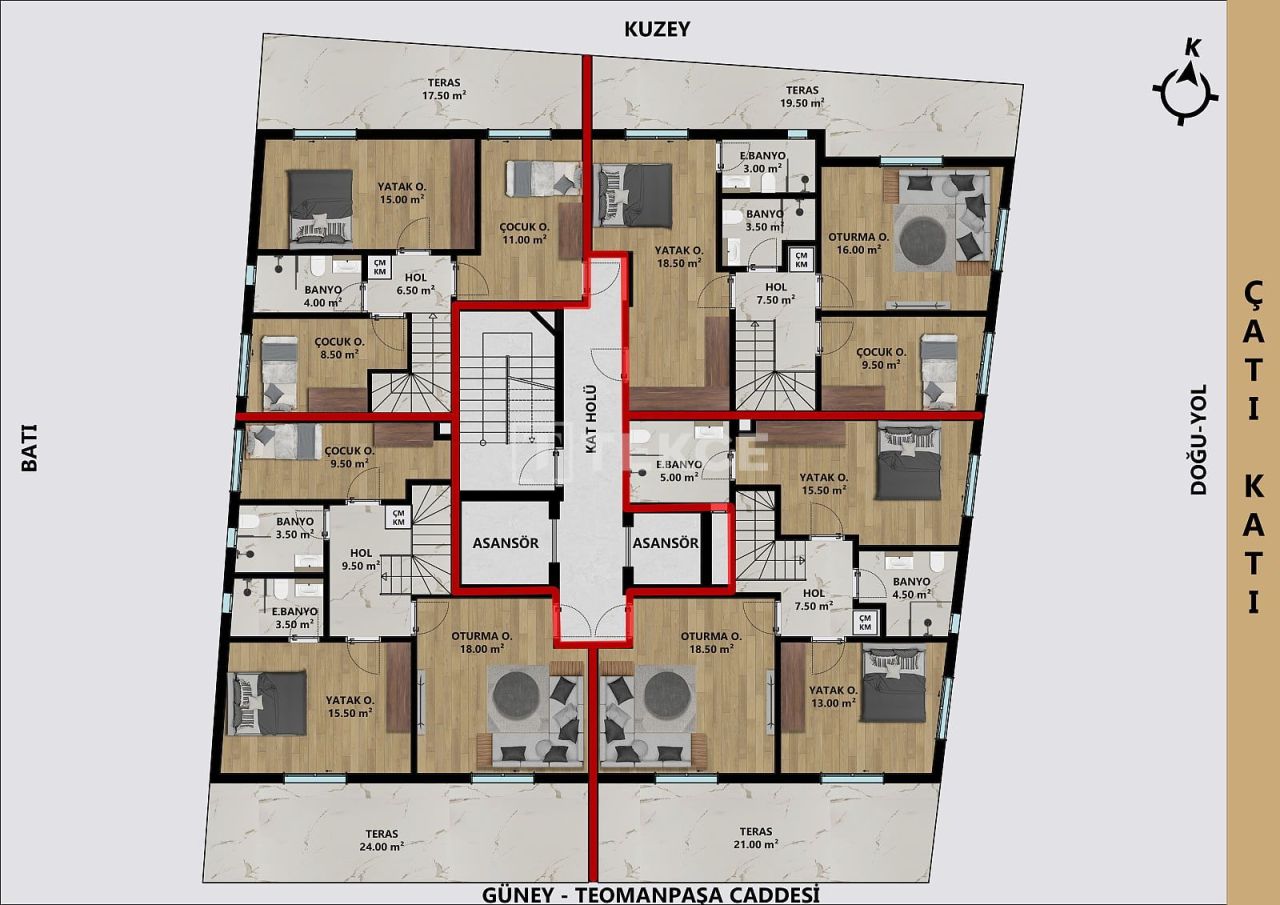 Attico a Antalya, Turchia, 155 m² - foto 16