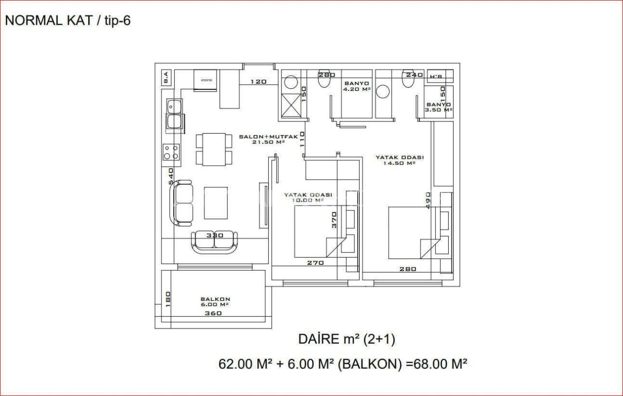 Apartment in Antalya, Türkei, 126 m² - Foto 18