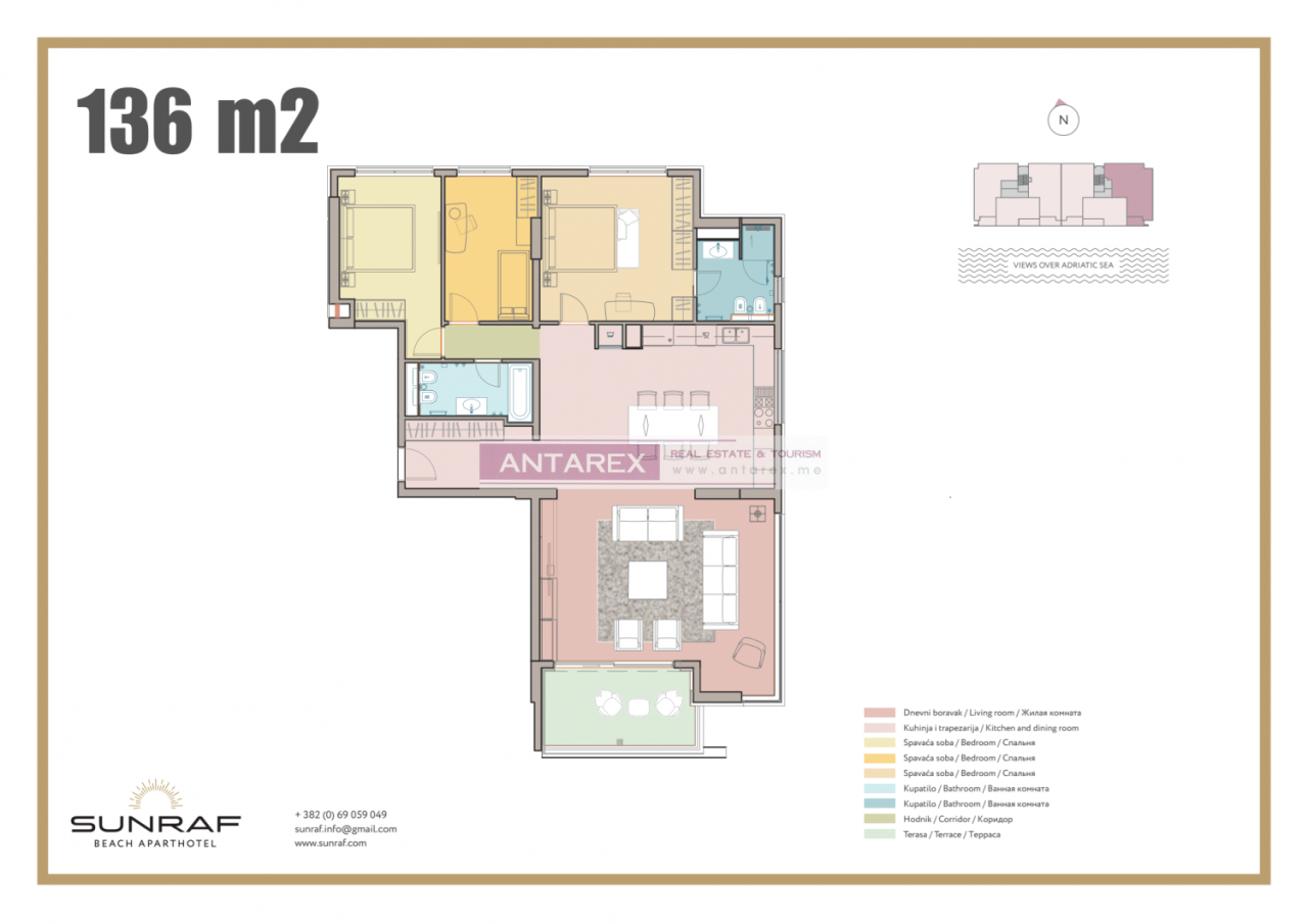 Apartment in Rafailovici, Montenegro, 107 m² - picture 14