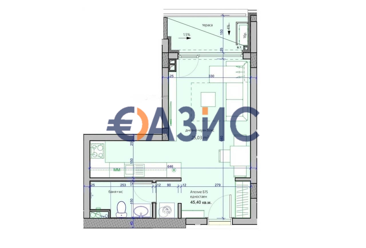 Apartamento en Burgas, Bulgaria, 45.1 m² - imagen 4