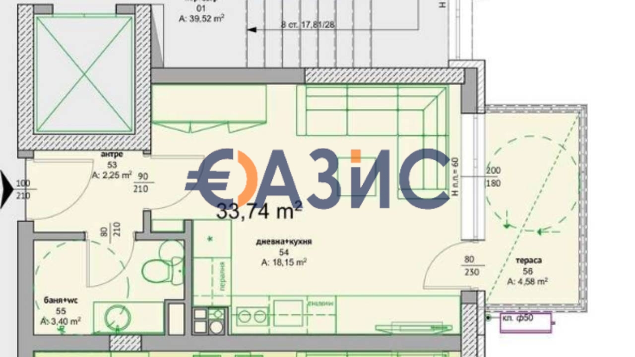 Apartamento en Sarafovo, Bulgaria, 37.5 m² - imagen 4