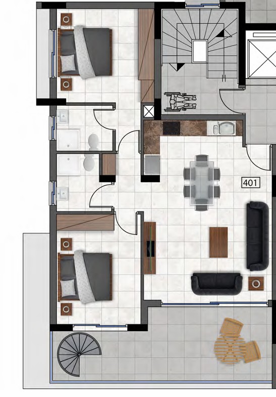 Penthouse in Limassol, Zypern, 96 m² - Foto 6