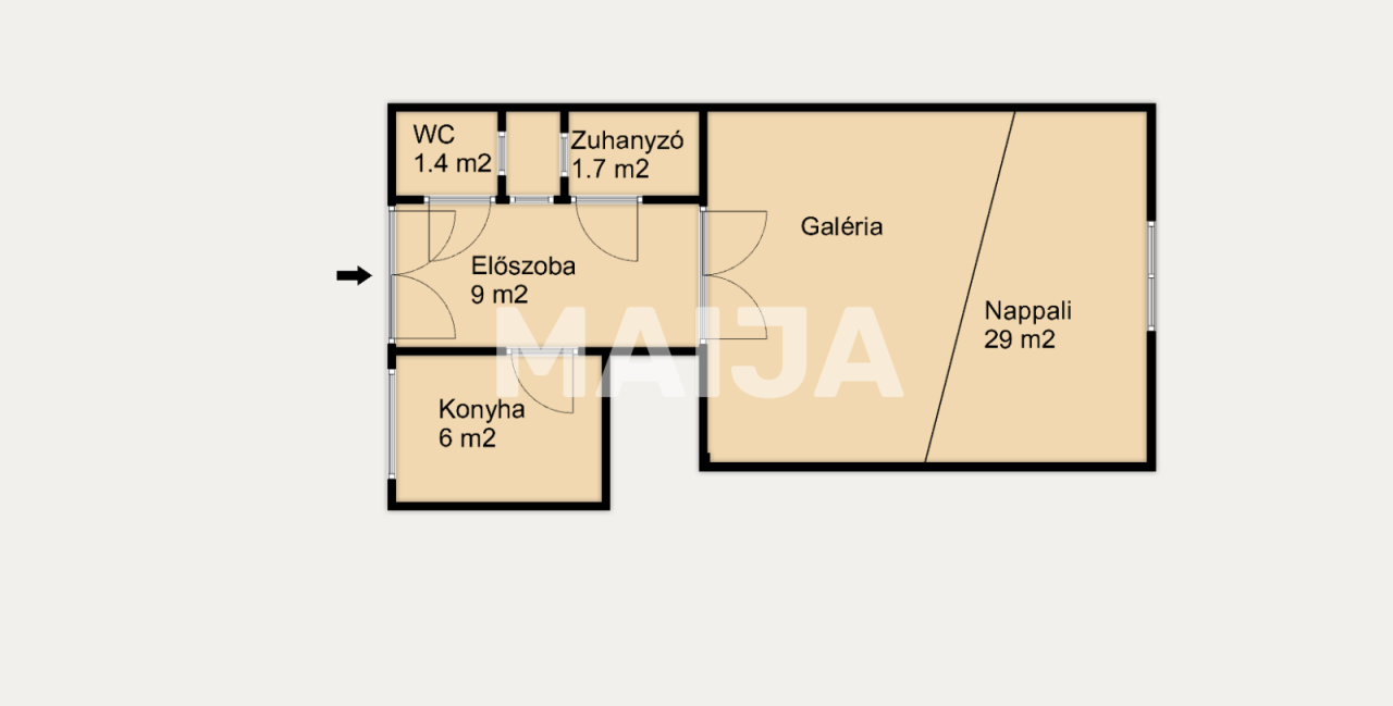 Appartement à Budapest, Hongrie, 47 m² - image 2
