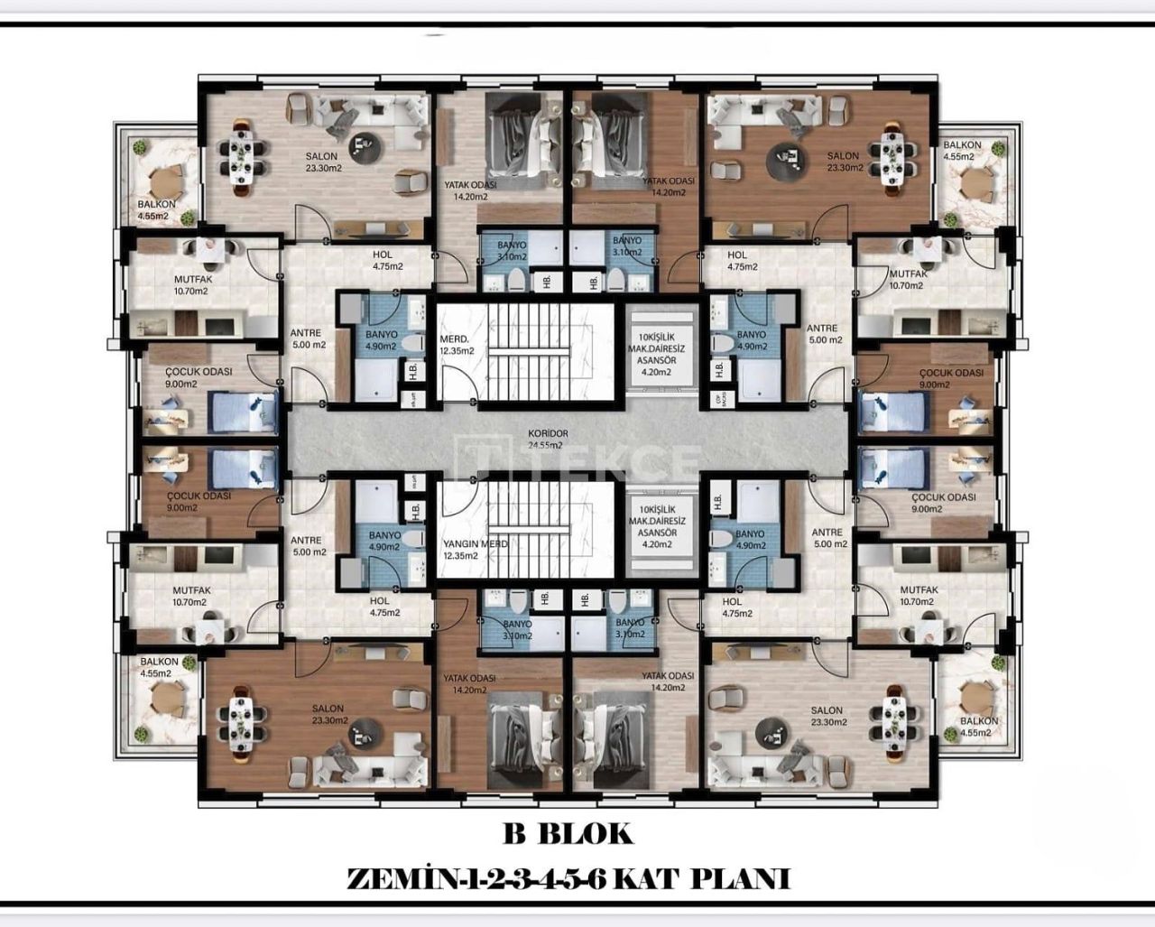Apartment in Antalya, Türkei, 57 m² - Foto 15