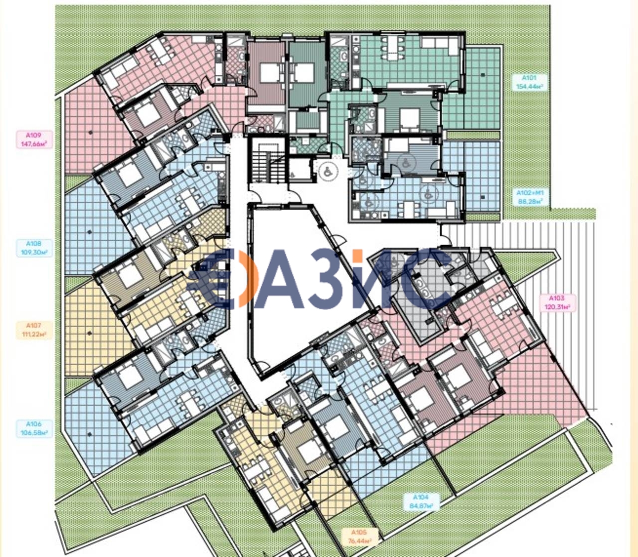 Apartamento en Nesebar, Bulgaria, 88.3 m² - imagen 18