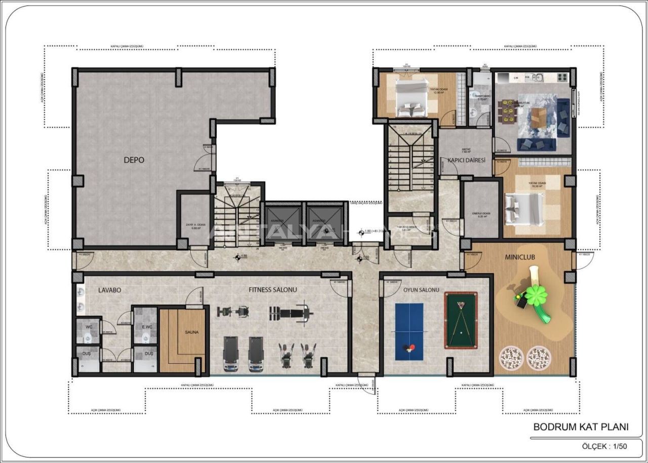 Appartamenti a Alanya, Turchia, 54 m² - foto 12