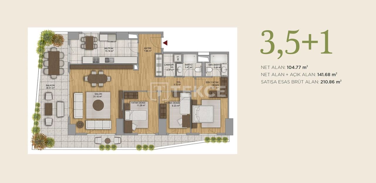 Apartment in Ankara, Türkei, 67 m² - Foto 17