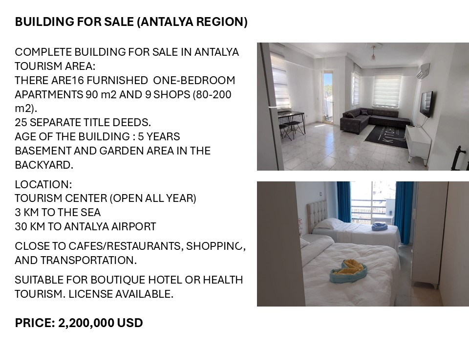 Biens commerciaux à Antalya, Turquie, 2 200 m² - image 1