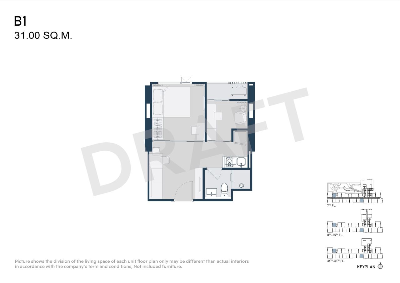 Apartamento en Bangkok, Tailandia, 28 m² - imagen 12