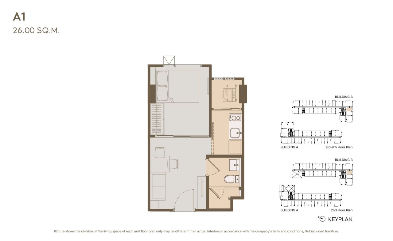 Appartement à Bangkok, Thaïlande, 26 m² - image 6