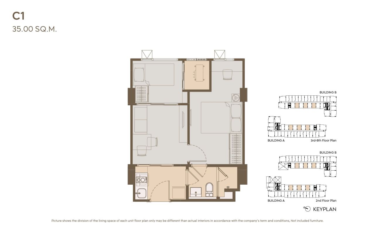 Appartement à Bangkok, Thaïlande, 26 m² - image 10
