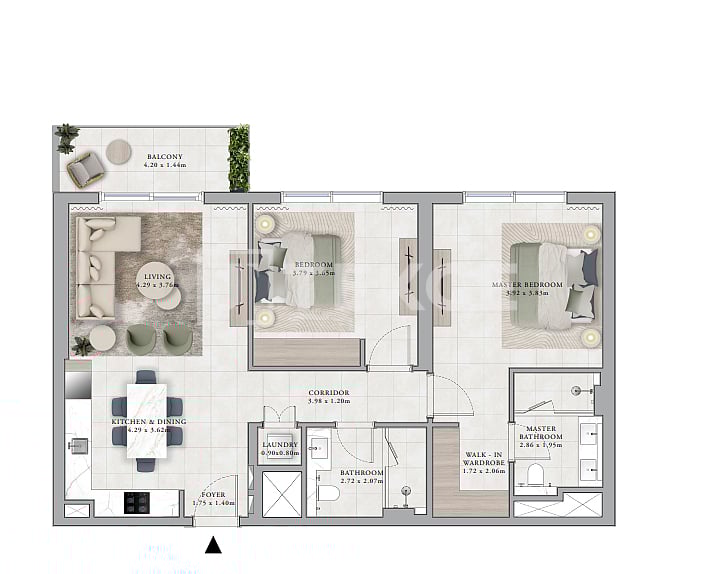 Appartamenti a Dubai, EAU, 109 m² - foto 9