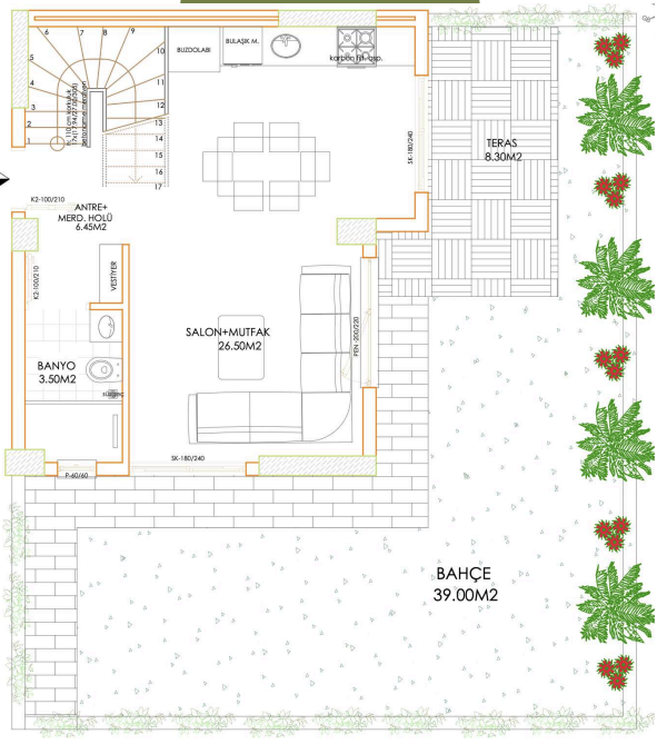 Appartamento a Antalya, Turchia, 40 m² - foto 15
