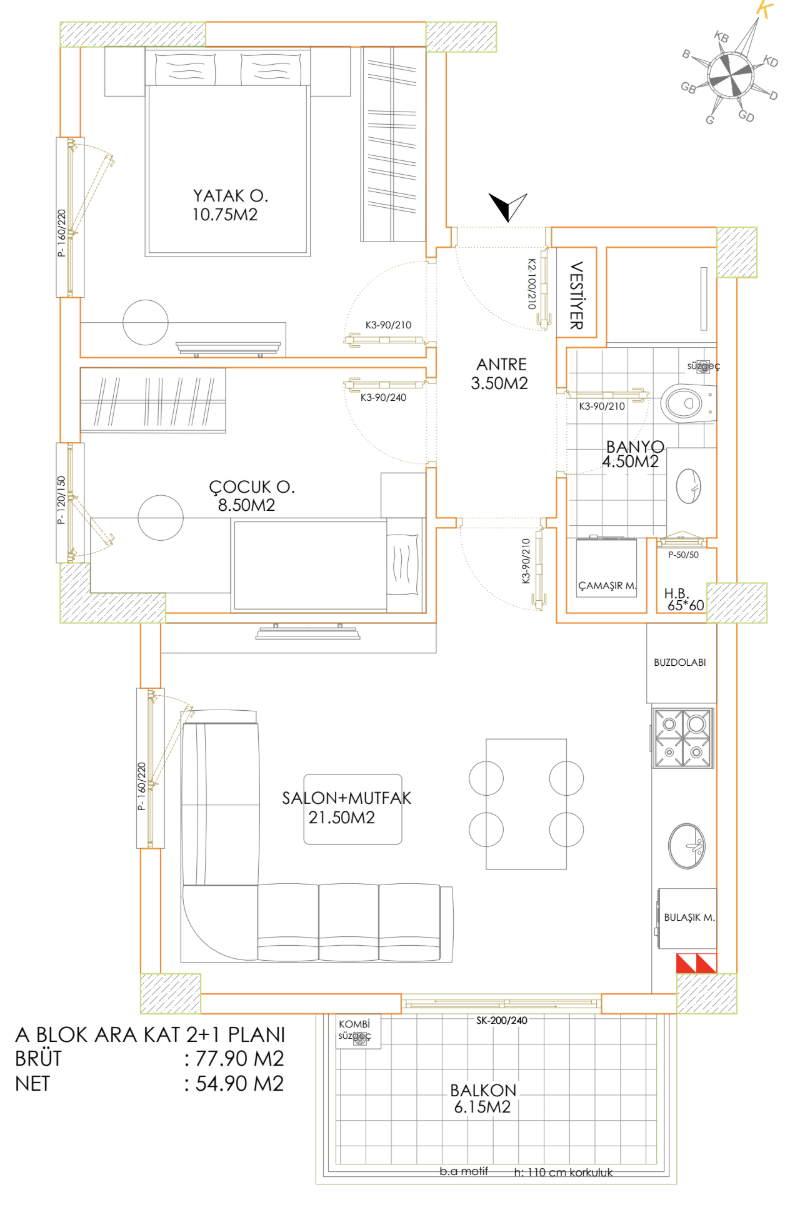 Appartamento a Antalya, Turchia, 40 m² - foto 11