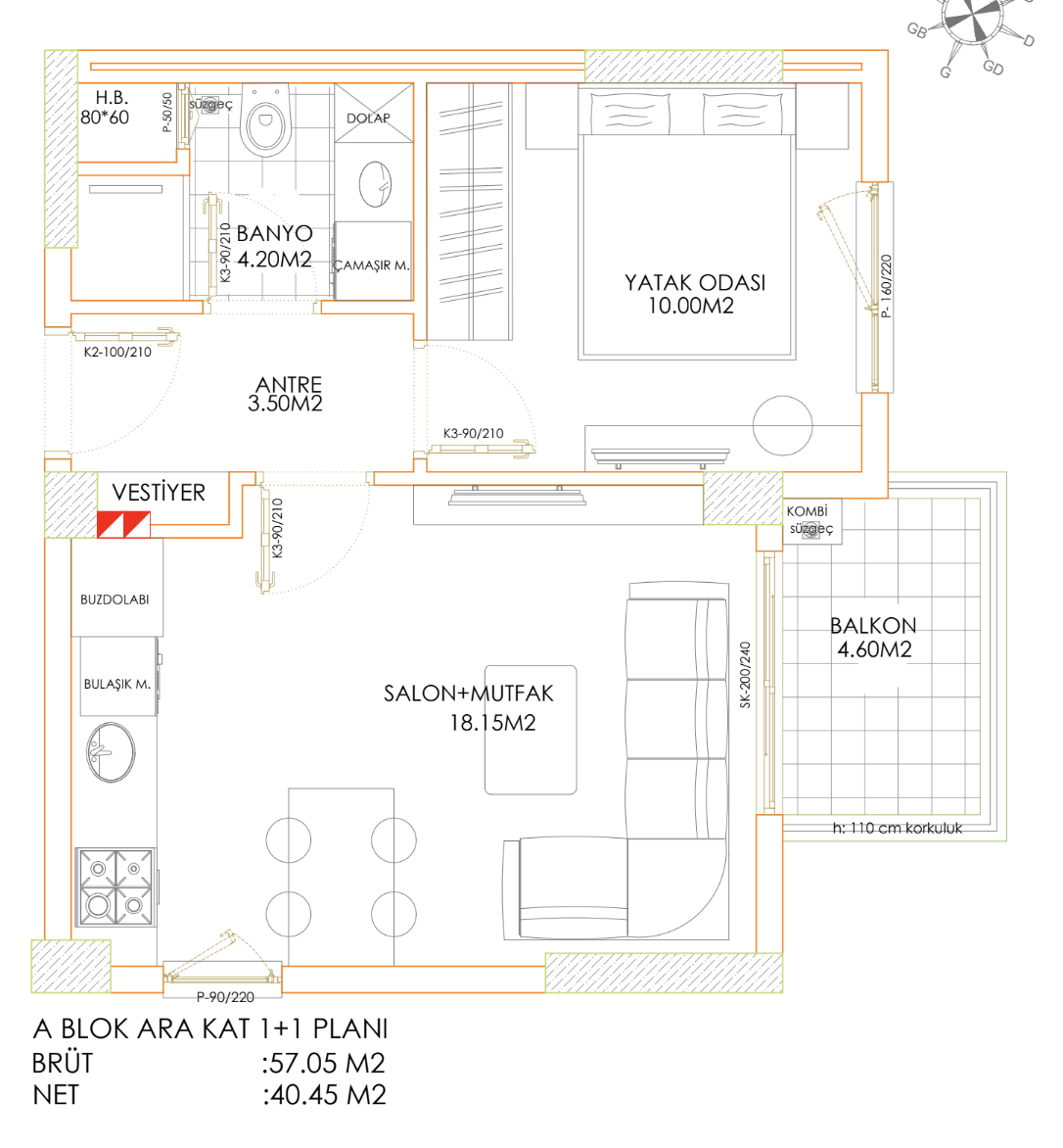 Appartamento a Antalya, Turchia, 40 m² - foto 12
