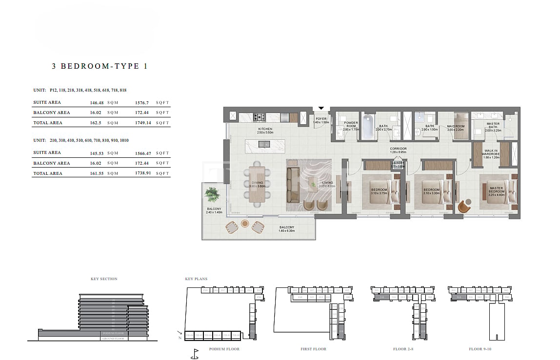 Apartment in Dubai, UAE, 173 m² - picture 11