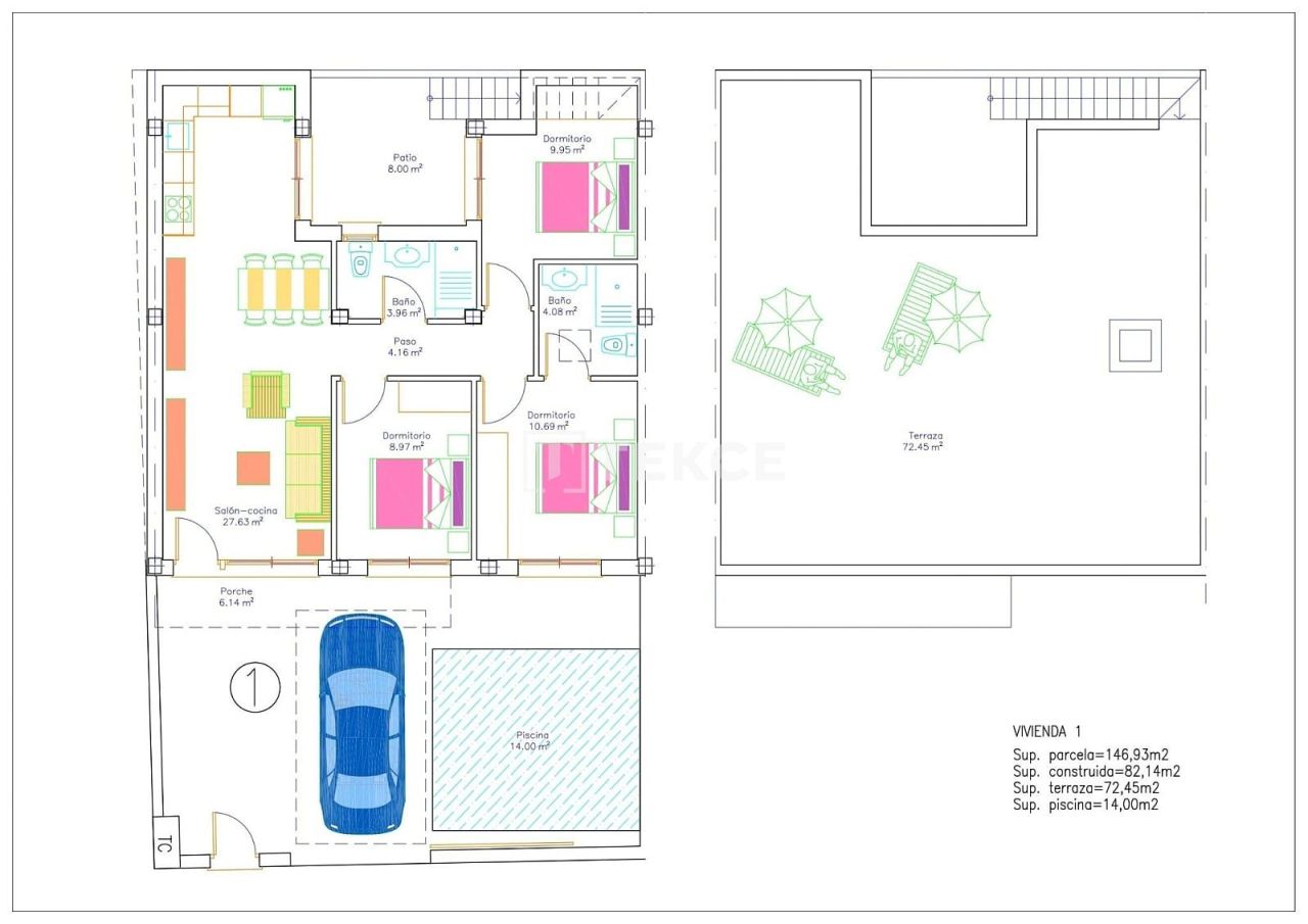 Villa Avileses, Spanien, 82 m² - Foto 11