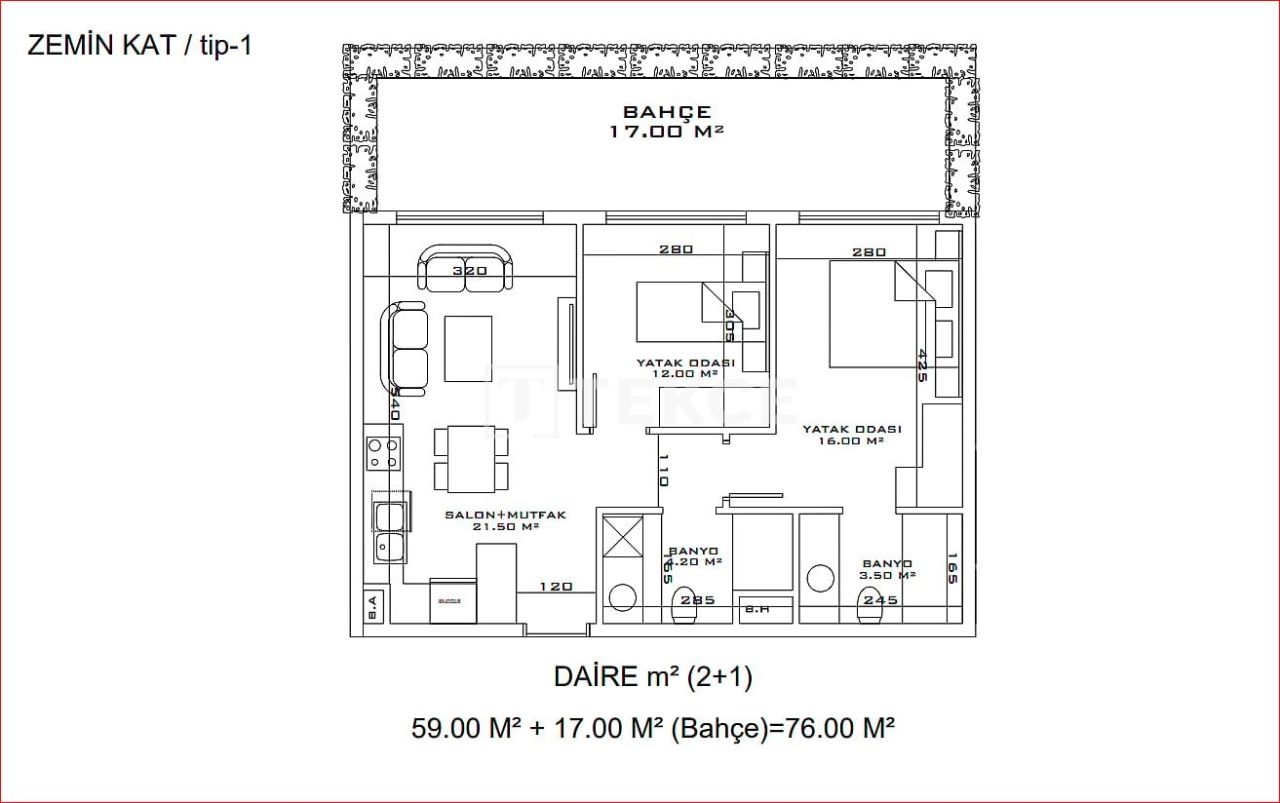 Appartamenti a Antalya, Turchia, 126 m² - foto 17