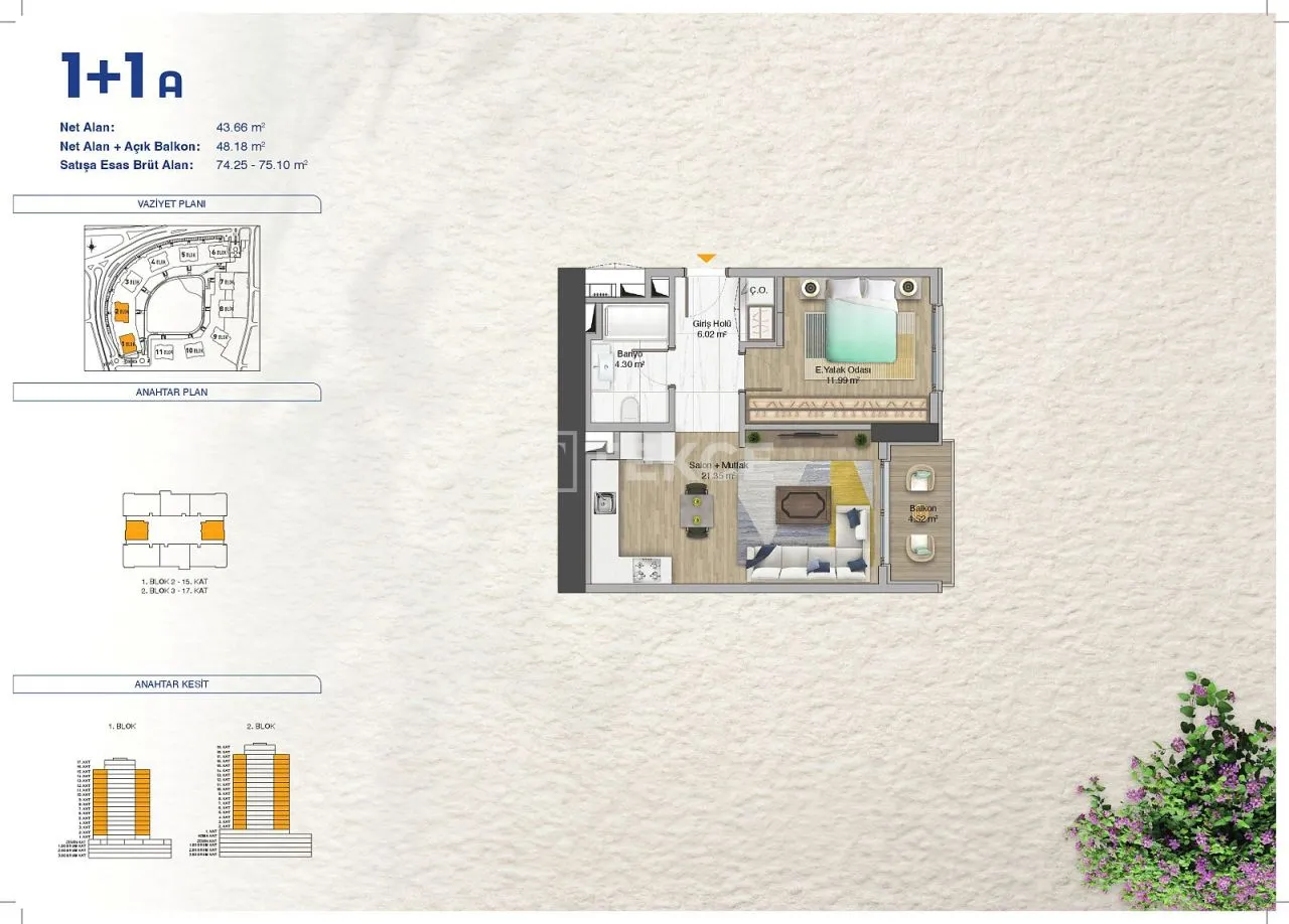 Apartment in Istanbul, Türkei, 99 m² - Foto 12