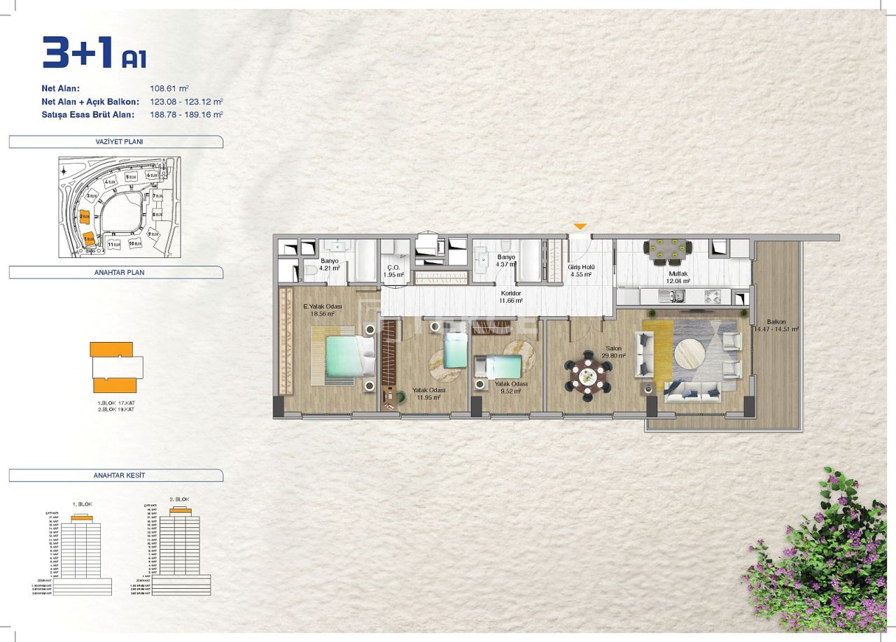 Appartement à Istanbul, Turquie, 74 m² - image 14