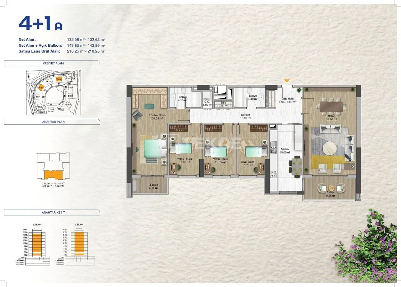 Apartment in Istanbul, Türkei, 99 m² - Foto 15
